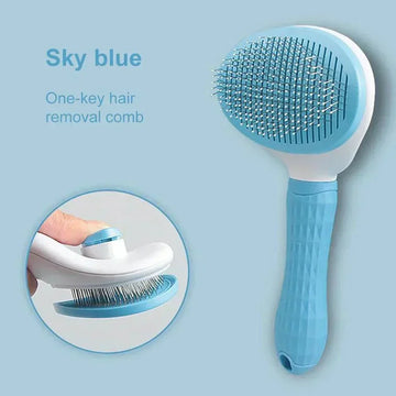 long hair dog pet removes hairs cleaning bath brush