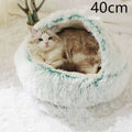 2 In 1 Dog And Cat Bed Pet Winter Bed Round Plush