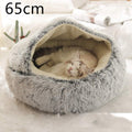 2 In 1 Dog And Cat Bed Pet Winter Bed Round Plush