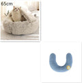 2 In 1 Dog And Cat Bed Pet Winter Bed Round Plush