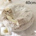 2 In 1 Dog And Cat Bed Pet Winter Bed Round Plush