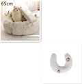 2 In 1 Dog And Cat Bed Pet Winter Bed Round Plush