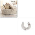 2 In 1 Dog And Cat Bed Pet Winter Bed Round Plush