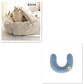 2 In 1 Dog And Cat Bed Pet Winter Bed Round Plush