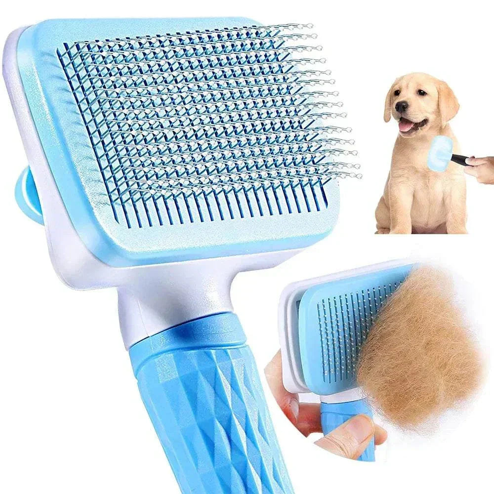  long hair dog pet removes hairs cleaning bath brush