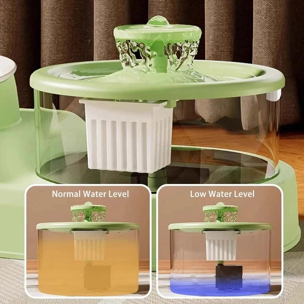 Pets Water Fountain Auto Filter USB Electric Mute Cat Drinker Bowl