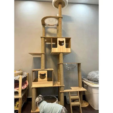 Multi-layer Wooden Cat Climbing Frame Wear-resistant Sisal Scratching