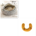 2 In 1 Dog And Cat Bed Pet Winter Bed Round Plush