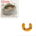 2 In 1 Dog And Cat Bed Pet Winter Bed Round Plush