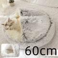 2 In 1 Dog And Cat Bed Pet Winter Bed Round Plush