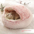 2 In 1 Dog And Cat Bed Pet Winter Bed Round Plush